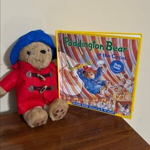Vtg. 2000 Paddington Bear at the Circus Book & Plush